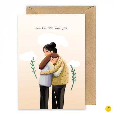 Wenskaart - Een knuffel voor jou - Lifestyle - Van papier - Wenskaarten
