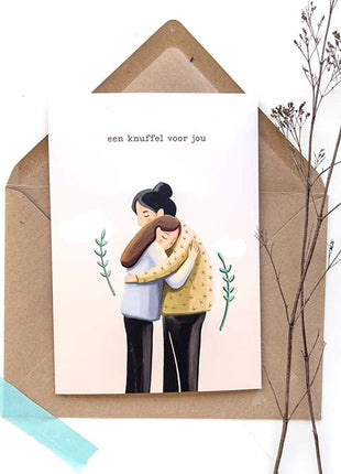 Wenskaart - Een knuffel voor jou - Lifestyle - Van papier - Wenskaarten