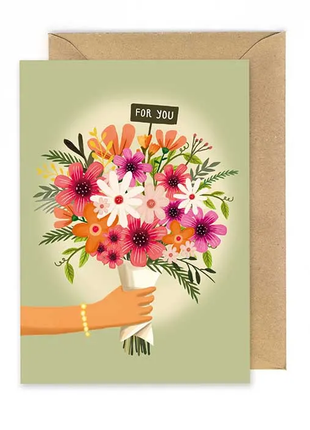 Wenskaart - For You - (Bloemen) - Lifestyle - Van papier - Wenskaarten