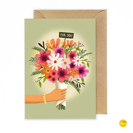 Wenskaart - For You - (Bloemen) - Lifestyle - Van papier - Wenskaarten