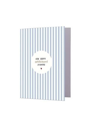 Wenskaart - gefeliciteerd lieverd - wit/blauw (0801-380) - Lifestyle - Van papier - Wenskaarten - Felicitatie