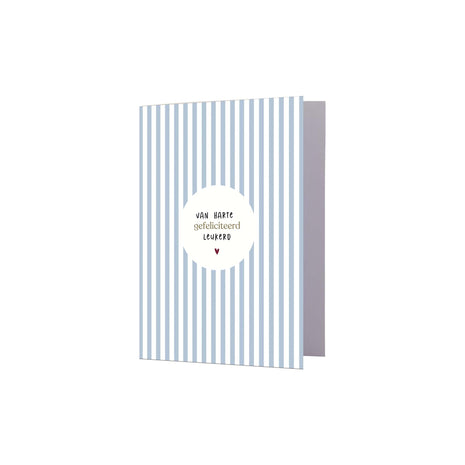 Wenskaart - gefeliciteerd lieverd - wit/blauw (0801-380) - Lifestyle - Van papier - Wenskaarten - Felicitatie