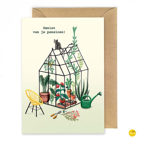 Wenskaart - Geniet van je pensioen! - Lifestyle - Van papier - Wenskaarten