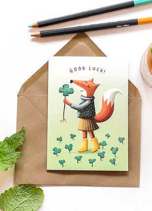 Wenskaart - Good Luck! Succes! - Lifestyle - Van papier - Wenskaarten