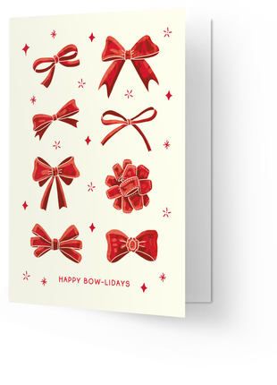 Wenskaart - Happy Bow-lidays - Lifestyle - Van papier - Wenskaarten - Feestdagen