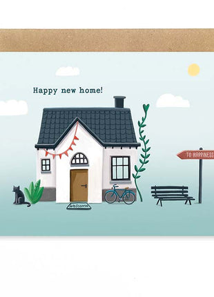 Wenskaart - Happy new home (verhuizen/nieuwhuis) - Lifestyle - Van papier - Wenskaarten