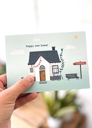 Wenskaart - Happy new home (verhuizen/nieuwhuis) - Lifestyle - Van papier - Wenskaarten