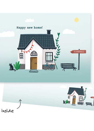 Wenskaart - Happy new home (verhuizen/nieuwhuis) - Lifestyle - Van papier - Wenskaarten