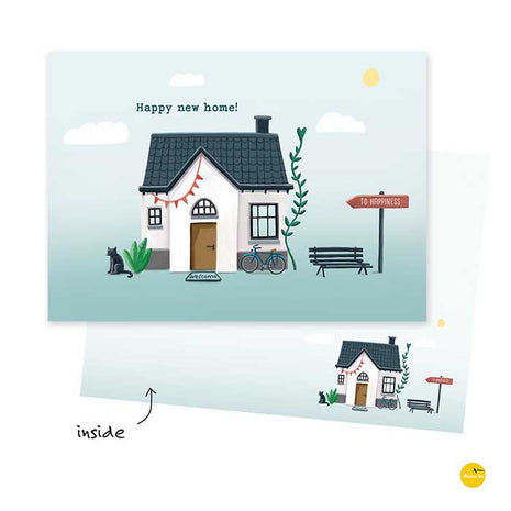 Wenskaart - Happy new home (verhuizen/nieuwhuis) - Lifestyle - Van papier - Wenskaarten