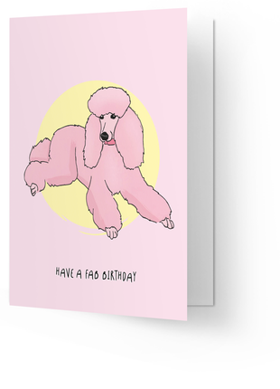 Wenskaart - Happy Poodle - Lifestyle - Van papier - Wenskaarten - Verjaardag