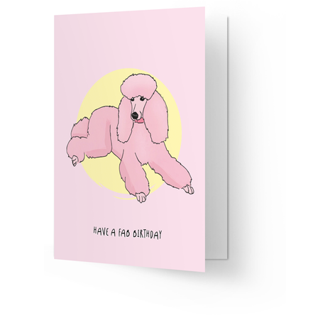 Wenskaart - Happy Poodle - Lifestyle - Van papier - Wenskaarten - Verjaardag