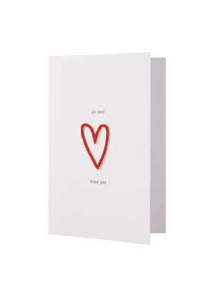 Wenskaart - hartje - strijkembleem - Lifestyle - Van papier - Wenskaarten - Liefde & Vriendschap