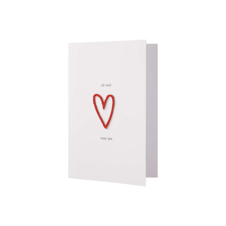 Wenskaart - hartje - strijkembleem - Lifestyle - Van papier - Wenskaarten - Liefde & Vriendschap