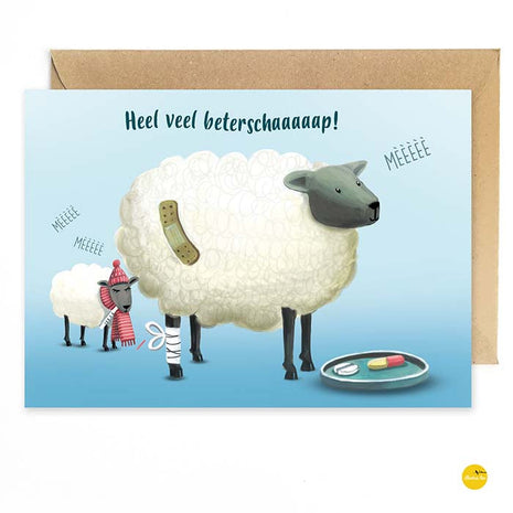 Wenskaart - Heel veel beterschaaaaaaap! (beterschap) - Lifestyle - Van papier - Wenskaarten