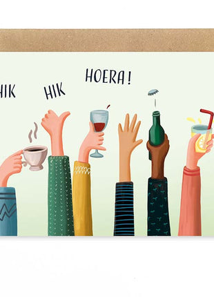 Wenskaart - Hik Hik Hoera! - Lifestyle - Van papier - Wenskaarten