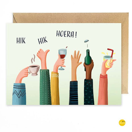 Wenskaart - Hik Hik Hoera! - Lifestyle - Van papier - Wenskaarten