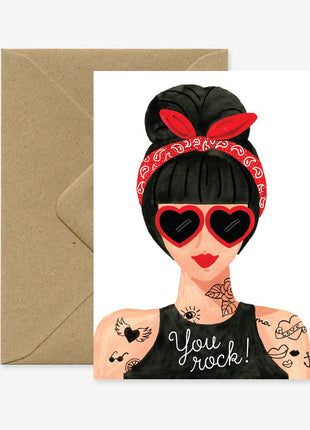 Wenskaart - Hipster Girl - Cadeau’s & Lifestyle - Van papier - Wenskaarten - Verjaardag