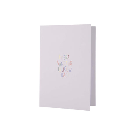 Wenskaart - ’hoera’ - multicolor - Lifestyle - Van papier - Wenskaarten - Verjaardag