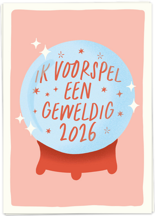 Wenskaart - ik voorspel een geweldig 2026 - Cadeau’s & Lifestyle - Van papier - Wenskaarten - Feestdagen