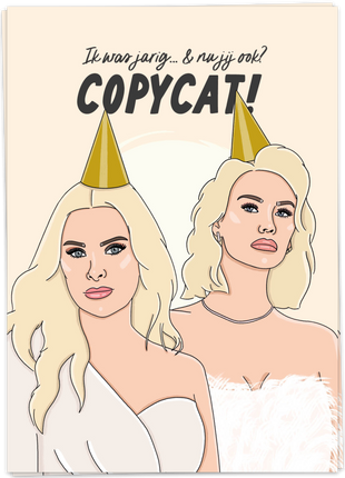 Wenskaart - Ik was jarig... & nu jij ook? COPYCAT! - Cadeau’s & Lifestyle - Van papier - Wenskaarten - Verjaardag