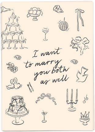 Wenskaart - Ik wil ook met jullie trouwen - Cadeau’s & Lifestyle - Van papier - Wenskaarten - Trouwen