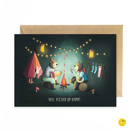 Wenskaart - Joepie! Op Kamp! - Lifestyle - Van papier - Wenskaarten
