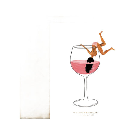 Wenskaart - Just one drink - Birthday - Cadeau’s & Lifestyle - Van papier - Wenskaarten - Verjaardag