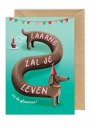 Wenskaart Laaaang zal je leven... Cadeau’s & Lifestyle Van papier Wenskaarten Verjaardag