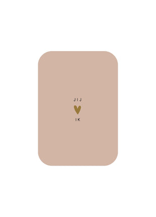 Wenskaart (linnen) - Jij (love) ik - Lifestyle - Van papier - Wenskaarten - Liefde & Vriendschap