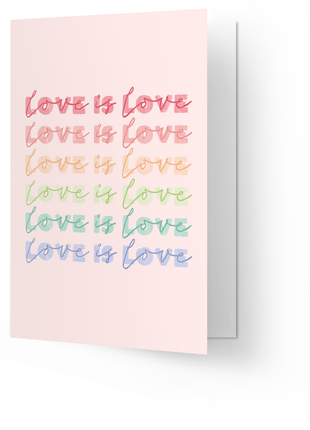 Wenskaart - Love is love - Lifestyle - Van papier - Wenskaarten - Liefde & Vriendschap