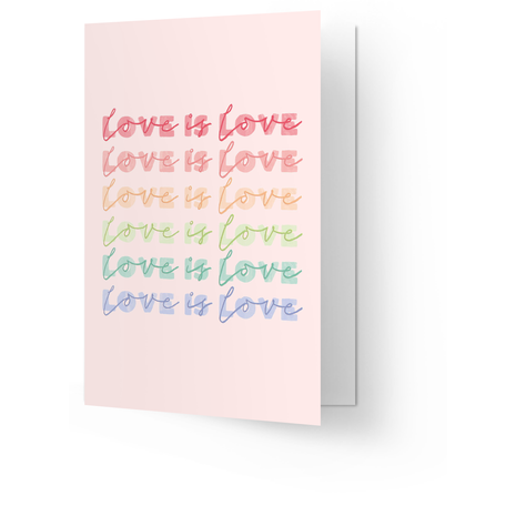 Wenskaart - Love is love - Lifestyle - Van papier - Wenskaarten - Liefde & Vriendschap