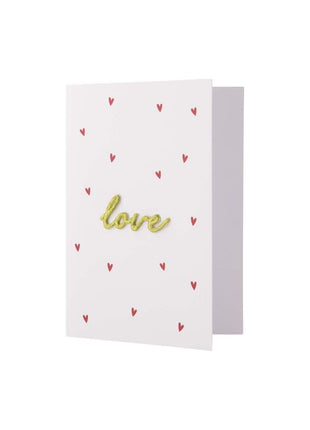 Wenskaart - LOVE - strijkembleem - Lifestyle - Van papier - Wenskaarten - Liefde & Vriendschap