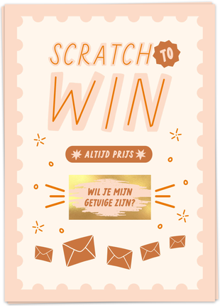 Wenskaart - Lucky Scratch - Wil je mijn getuige zijn? - Lifestyle - Van papier - Wenskaarten - Trouwen