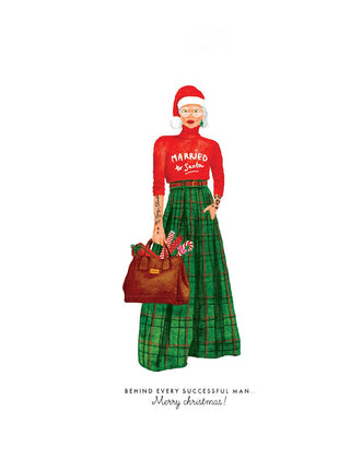 Wenskaart - Married to Santa - Cadeau’s & Lifestyle - Van papier - Wenskaarten - Feestdagen