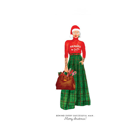 Wenskaart - Married to Santa - Cadeau’s & Lifestyle - Van papier - Wenskaarten - Feestdagen