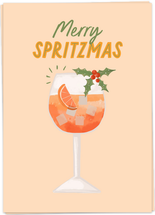 Wenskaart - Merry spritzmas - Cadeau’s & Lifestyle - Van papier - Wenskaarten - Feestdagen