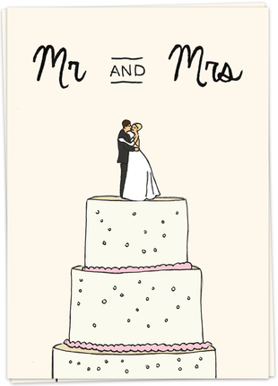 Wenskaart - Mr and Mrs - Lifestyle - Van papier - Wenskaarten - Trouwen