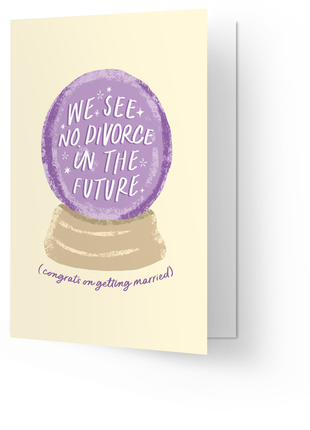Wenskaart - No Divorce - Lifestyle - Van papier - Wenskaarten - Trouwen