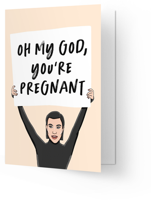 Wenskaart - Oh My God you’re Pregnant - Lifestyle - Van papier - Wenskaarten - Zwangerschap & geboorte