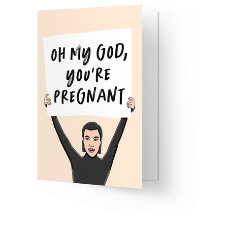 Wenskaart - Oh My God you’re Pregnant - Lifestyle - Van papier - Wenskaarten - Zwangerschap & geboorte