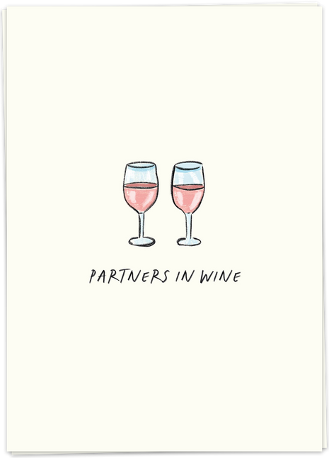 Wenskaart - Partners in wine - Cadeau’s & Lifestyle - Van papier - Wenskaarten - Liefde & Vriendschap