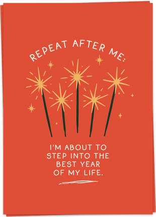 Wenskaart - Repeat after me... - Cadeau’s & Lifestyle - Van papier - Wenskaarten - Feestdagen