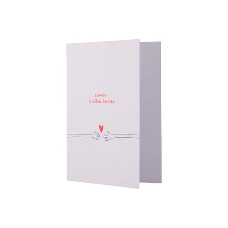 Wenskaart - ’samen is alles leuker’ - wit/rood - Lifestyle - Van papier - Wenskaarten - Liefde & Vriendschap