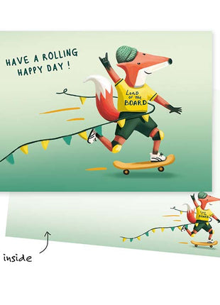 Wenskaart - Skateboard - Rolling Day - Lifestyle - Van papier - Wenskaarten