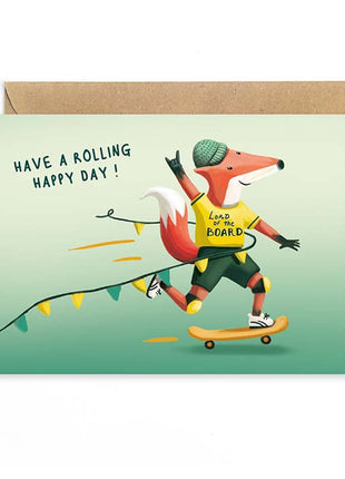 Wenskaart - Skateboard - Rolling Day - Lifestyle - Van papier - Wenskaarten