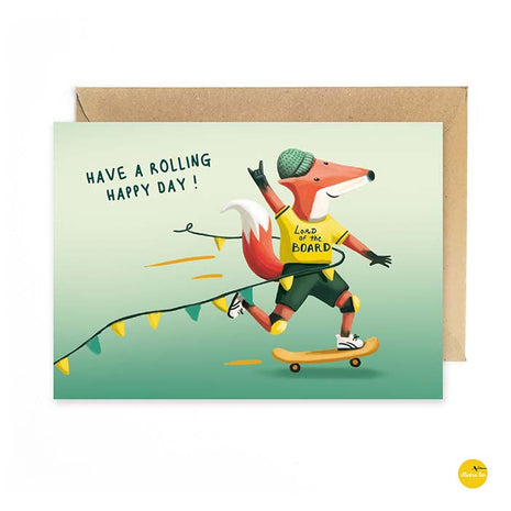 Wenskaart - Skateboard - Rolling Day - Lifestyle - Van papier - Wenskaarten
