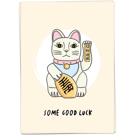 Wenskaart - Som Good Luck - Lifestyle - Van papier - Wenskaarten - Geluk