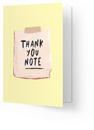 Wenskaart - Thank you note - Lifestyle - Van papier - Wenskaarten - Bedankt