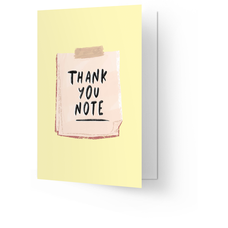 Wenskaart - Thank you note - Lifestyle - Van papier - Wenskaarten - Bedankt
