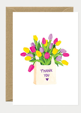 Wenskaart - Thank you tulip bag - Cadeau’s & Lifestyle - Van papier - Wenskaarten - Verjaardag